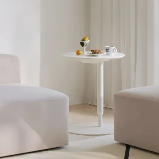 【iloom 怡倫家居】UP 500型升降邊桌 圓形款(咖啡桌 桌子 餐桌 沙發桌 邊桌 圓桌)