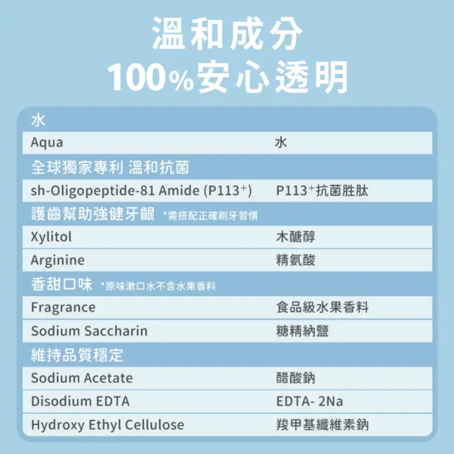 【oh care 歐克威爾】兒童口腔護齒噴霧 20mlx3入(全球獨家專利P113+抗菌成份/加量不加價)