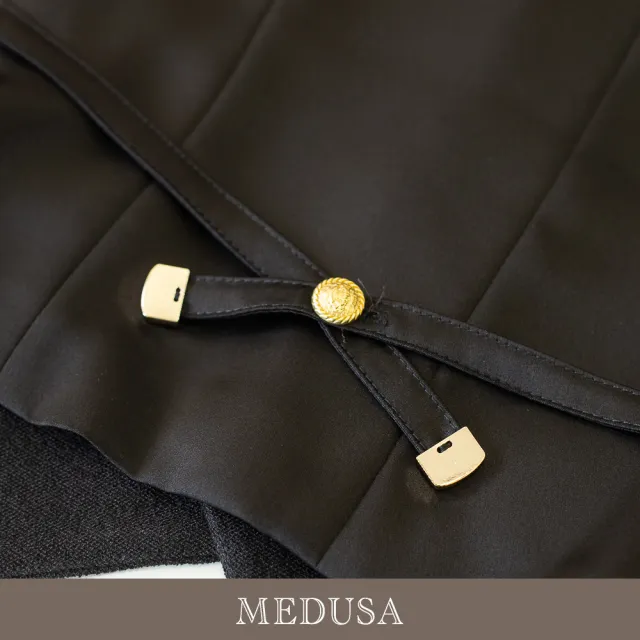 【MEDUSA 曼度莎】現貨-俐落金釦西裝背心外套（M-XL）｜女西裝背心 正裝外搭(701-1070A)