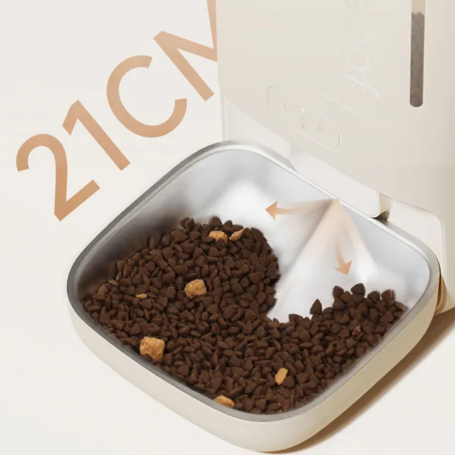 【meoof】慕斯雙倉智能餵食器 視訊版 不鏽鋼碗版本(5.5L 雙電源可無線 寵物餵食器 自動餵食器 鋰電池供電)