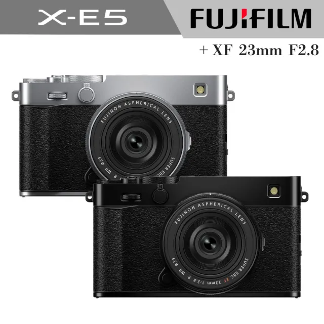 【FUJIFILM 富士】X-E5 單機身 + XF 23mm F2.8 鏡頭(公司貨)