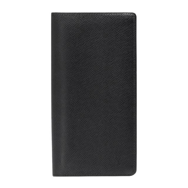 LV LOUIS VUITTON路易威登 M30501 經典 BRAZZA 系列 Taiga 皮革折疊長夾