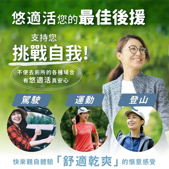 【Useful 悠適活】自在褲 專用替換尿片 2回吸收42cm 180片/箱(日本製 成人紙尿褲替換用尿片 獨立包裝)
