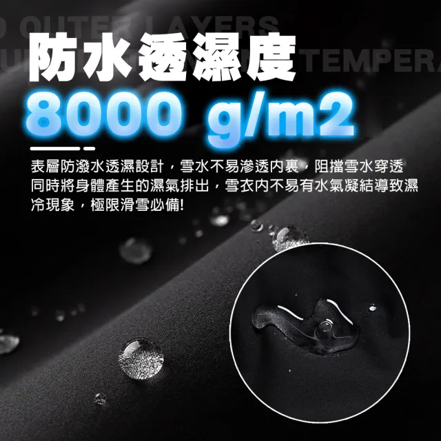 【TAS 極限運動】雙層防寒滑雪褲 兒童款(滑雪褲 防寒設計 防潑水滑雪褲 雪褲 滑雪衣褲)