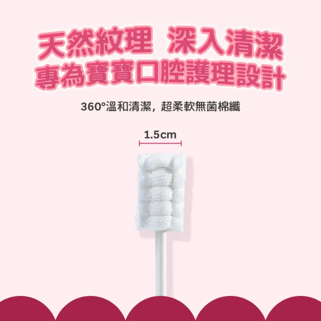 【BZU BZU】嬰兒口腔清潔棒30隻(新生兒牙刷/寶寶口腔清潔/奶垢舌苔清潔)