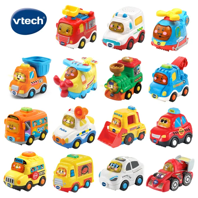 【Vtech】嘟嘟聲光互動車/聲光城市嘟嘟車(任選3入組)