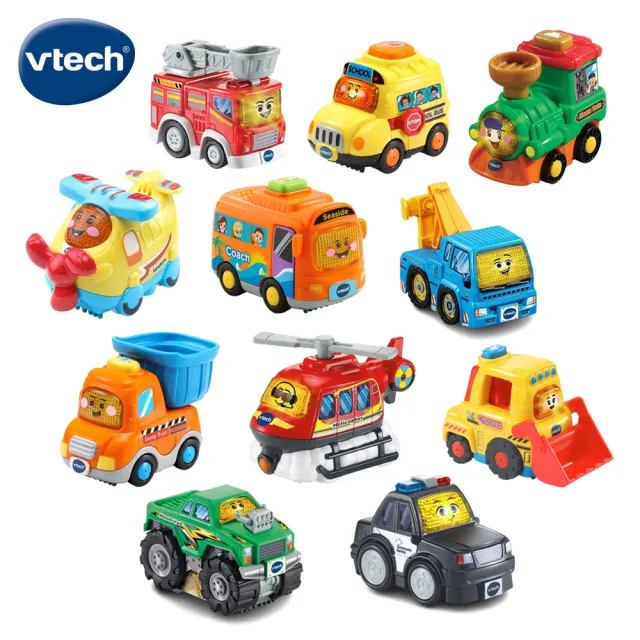 【Vtech】嘟嘟聲光互動車/聲光城市嘟嘟車(任選3入組)
