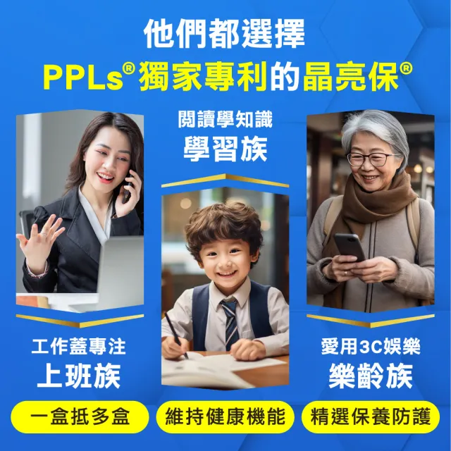 【超視王2代】晶亮保膠囊一盒組 20顆/盒(超視王 PPLs 葉黃素 高群)