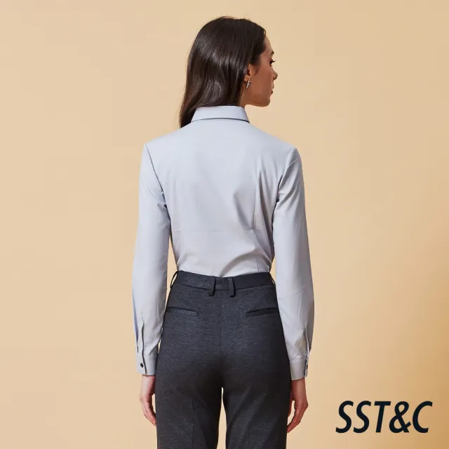 【SST&C】女裝 灰色素面拼撞修身版襯衫-825212052031(換季55折)