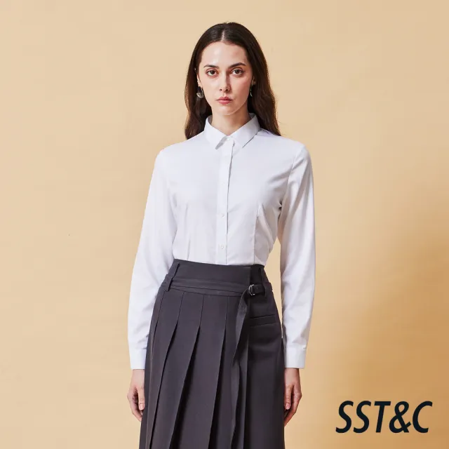 【SST&C】女裝 白色素面標準版襯衫-825212051031(換季55折)