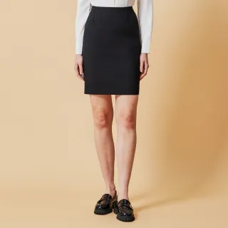 【SST&C】女裝 可機洗_黑色素面西裝裙-825212040081(季末折扣)