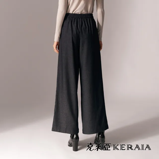 【KERAIA 克萊亞】魅力價-時光磨坊俐落丹寧寬褲