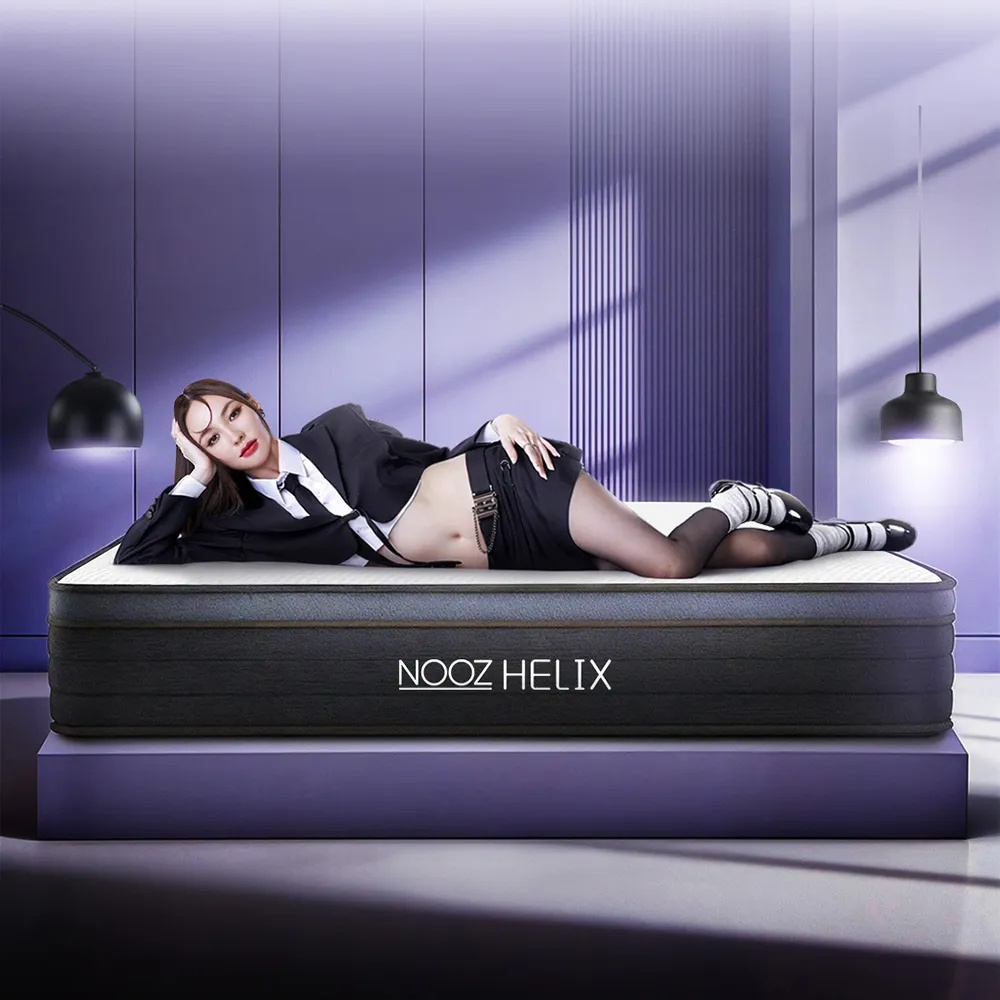 【Lunio】Nooz Helix標準雙人5尺乳膠獨立筒床墊(英國工藝五星級飯店躺感 專為台灣人所打造 平價高CP)