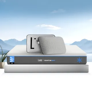 【Lunio】Quantum Max石墨烯單人3尺獨立筒床+枕(全新升級 雙層設計 側邊強化 高衝擊耐壓)
