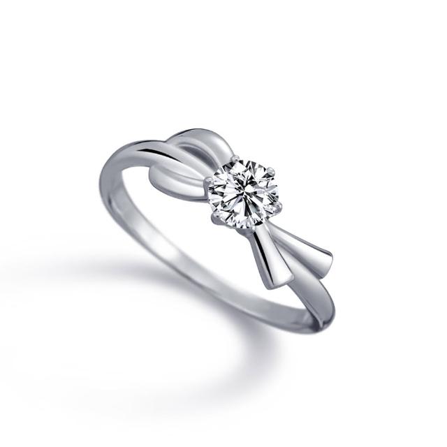 【彩糖鑽工坊】GIA 鑽石 30分 D成色 蝴蝶結鑽戒 (天然鑽石 輕珠寶)