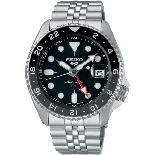 【SEIKO 精工】5 Sports GMT雙時區機械錶-42.5mm 情人節 禮物(4R34-00A0D/SSK001K1)