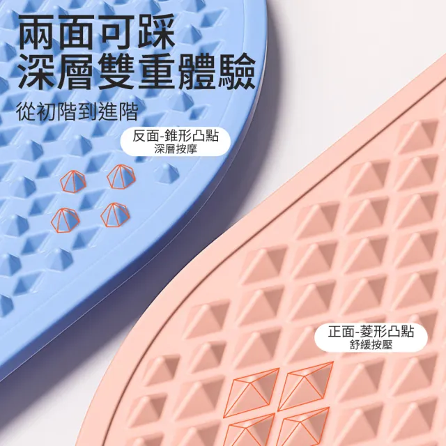 【心靈捕手嚴選】加大軟矽膠超慢跑墊 鑽石菱格紋橢圓形款(指壓板 按摩腳踏墊 腳底按摩)