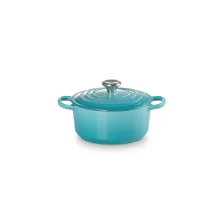【Le Creuset】典藏琺瑯鑄鐵鍋圓鍋18cm(加勒比海藍)