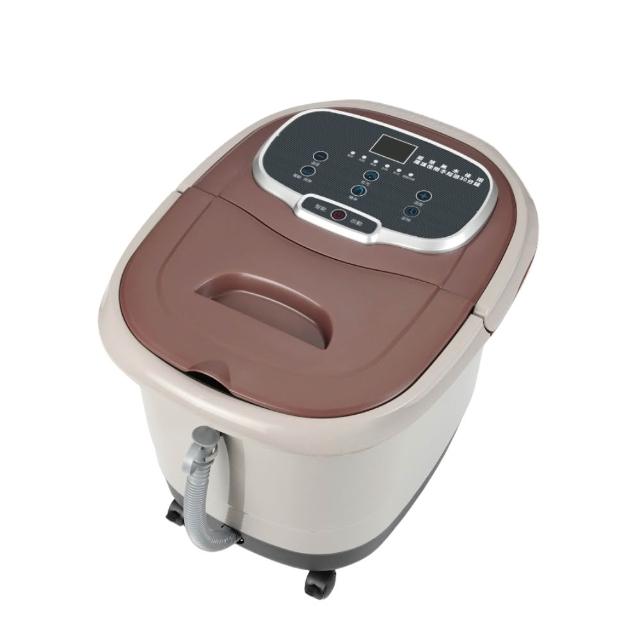  KOLIN 歌林 KSF-LN07 足浴盆，咖啡色系時尚設計，尺寸375(W)×470(D)×380(H)mm，水位高度可達小腿肚，提供舒適泡腳體驗。內建腳底滾輪按摩功能，結合加熱、定時、恆溫保溫與微電腦式控制面板，操作簡單便捷。無遙控器，適用110V/60Hz電壓，最大功率500W，產地中國，1年保固，BSMI許可字號R43650。完美適合日常保健，緩解疲勞，提升生活品質，是個人衛生用品的理想選擇。 