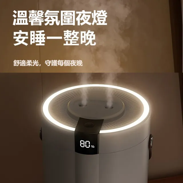【kingkong】納米雲雙噴加濕器1.5L 數顯小夜燈水氧機 GS44