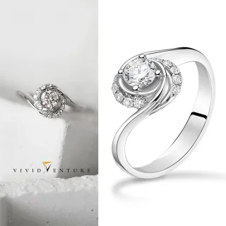 【Vividventure 亞帝芬奇】GIA 30分 FVS2 3EX 八心八箭 無螢光 天然鑽石 真鑽 戒指 薔薇之心(14K金台)