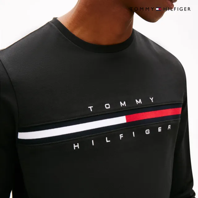 【TOMMY HILFIGER】官方旗艦館Tino長袖 T-Shirt_黑色