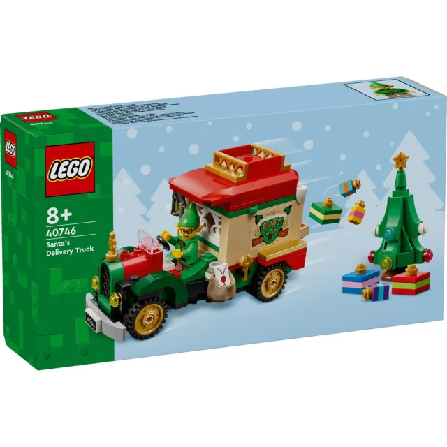 【LEGO 樂高】耶誕桌飾 & 耶誕老人的送貨車 & 耶誕飾品_3入組(40743 40746 40744)
