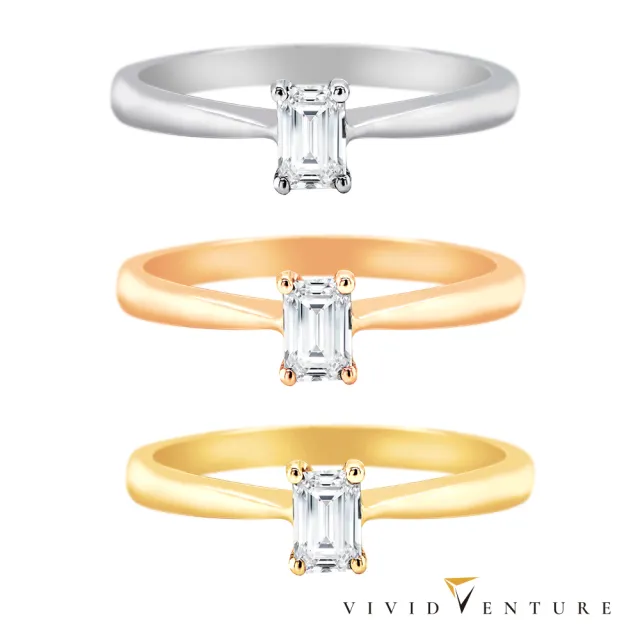 【Vividventure 亞帝芬奇】GIA 30分 FSI1 2VG 天然鑽石 真鑽 戒指 經典呈現 多色選(14K金台)
