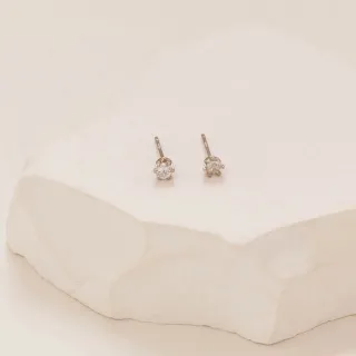 【vacanza】小鑽點 925純銀飾品 純銀耳環(抗過敏 交換禮物)