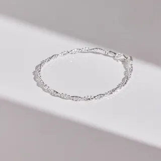 【vacanza】波光粼粼 925純銀飾品 純銀手鍊(抗過敏 交換禮物 聖誕禮物)