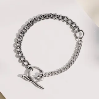 【vacanza】Plain-me聯名｜剛柔並濟 雙色拼接 316L醫療鋼飾品 純鋼手鍊(抗過敏 交換禮物 情侶手鍊)