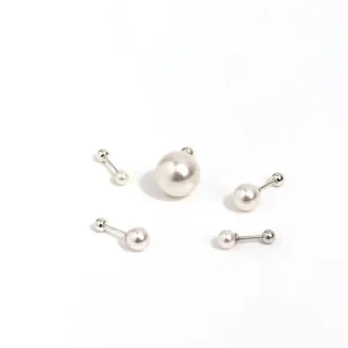 【vacanza】點點真心 925純銀飾品 純銀轉珠耳環_細針(抗過敏 交換禮物)