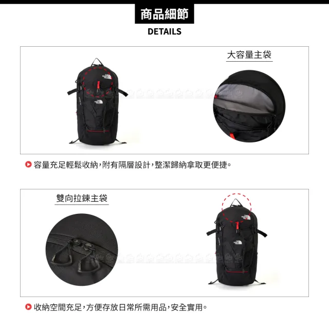 【The North Face】24L 防潑水大容量休閒後背包《黑》8BKF/筆電包/登山包/雙肩包/通勤背包