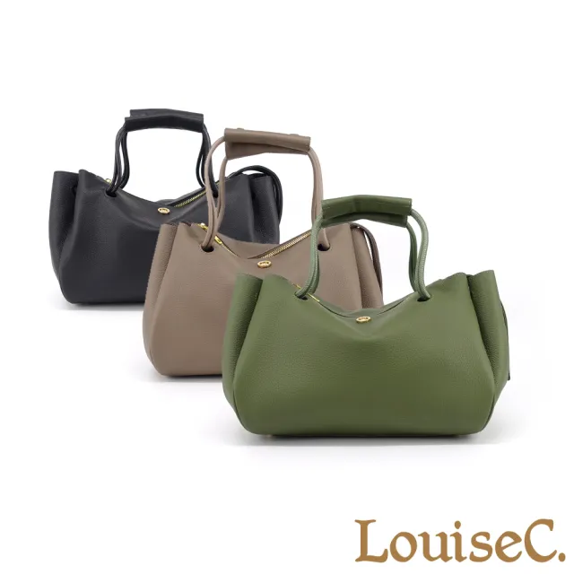 【LouiseC.】雙11 Tree House 輕盈質感牛皮 簡約知性 托特TOTE 手提斜背真皮包 3色 CC9026