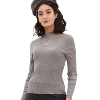 VERTEX光影羅紋100%極細羊毛衣