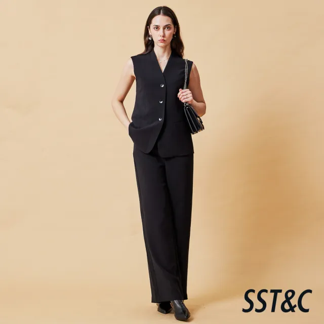 【SST&C】女裝 三件式套裝背心-經典黑-825212083011(換季55折)
