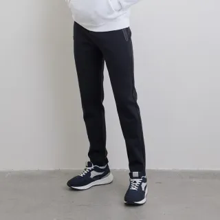 【GIORDANO 佐丹奴】男裝高彈力鬆緊腰修身長褲(09 標誌黑)