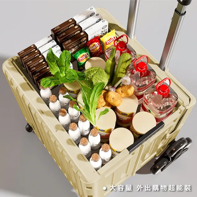 【ONE HOUSE】艾文折疊購物車爬梯8輪_特大款2入(買菜車/寵物推車/收納車/收納推車)