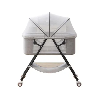 【歐德沐】可折疊便攜嬰兒床 免安裝 遮光防蚊(嬰兒蚊帳 搖搖床 兒童床 寶寶床 預購15天)