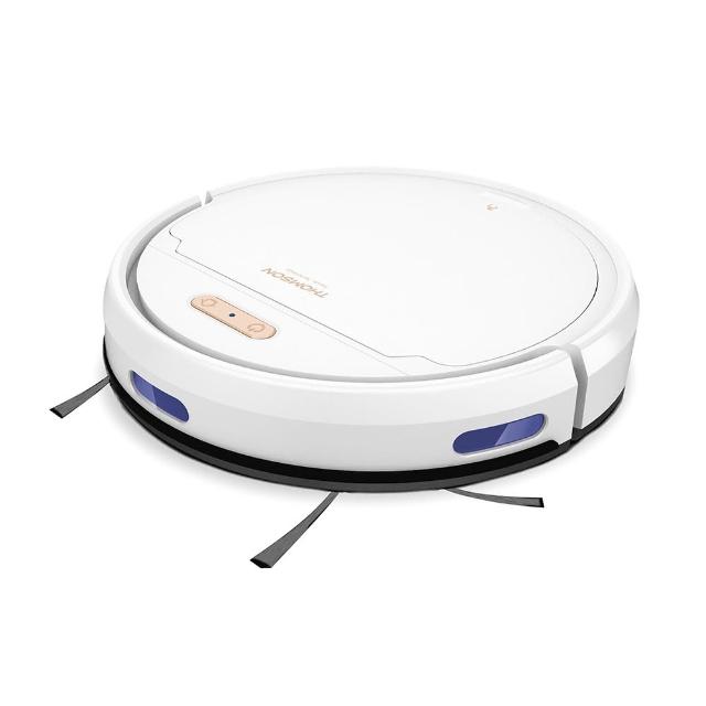 THOMSON湯姆盛 TM-SAV57DS 掃拖二合一機器人吸塵器,支援APP搖控與WiFi傳輸,配備弓字型清掃模式、自動回充、防掉落防碰撞功能,以及陀螺儀定位導航與自動集塵。續航時間達1小時以下,適用各種家居環境。一般水箱設計讓清潔更輕鬆,1年保固保障您的使用安心。 THOMSON湯姆盛 TM-SAV57DS