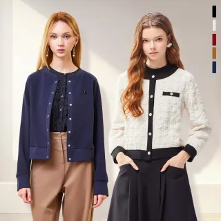 【MYVEGA 麥雪爾】MA經典小香風雲朵外套/愛心鑽飾針織外套-多款任選(日系/保暖外套/女外套/小香風)