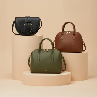 【FOSSIL 官方旗艦館】高質感人氣款真皮波士頓包/小方斜背包/兩用水餃包 雙12限定(多款可選 單一價/)