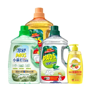 【泡舒】洗潔精2800gx3+贈566營養對策維生素C洗髮精700g(綠茶/檸檬/小蘇打 洗碗精任選)