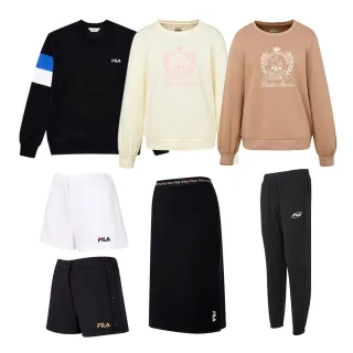 【FILA官方直營】男/女 中性長袖圓領T恤(多款任選)