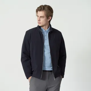 【pierre cardin 皮爾卡登】休閒服飾 男款 保暖鋪棉立領外套-丈青色(5255764-39)