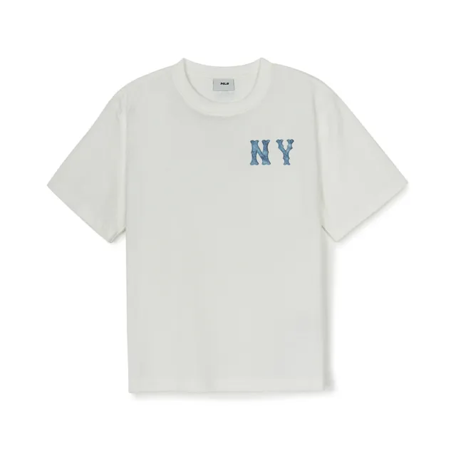 【MLB】童裝 短袖T恤 Monogram系列 紐約洋基隊(7ATSM0953-50IVS)