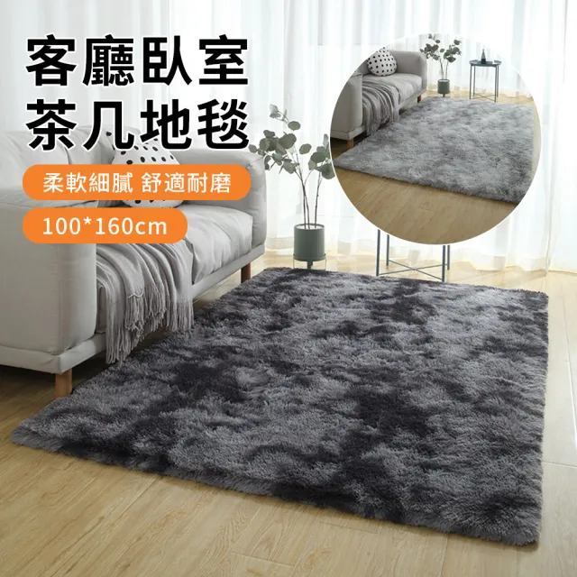 【LZQ】北歐客廳臥室床邊茶几地毯 100*160CM 絨毛地毯 保暖地毯 防滑地墊 腳踏墊 素色毛毯