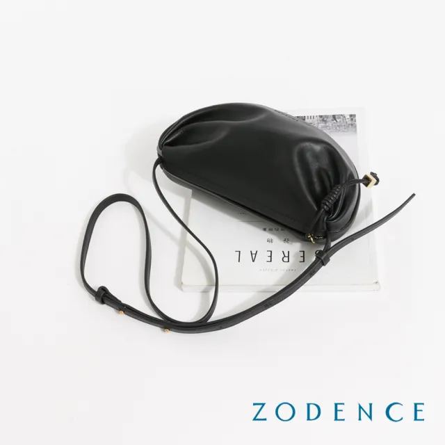 【ZODENCE 佐登司】MOZ進口真皮抓皺迷你斜背包(多色/手機包)
