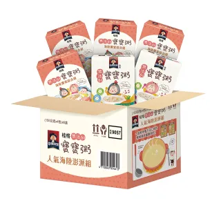 即期品【QUAKER 桂格】人氣經典組 無添加寶寶粥150gx24入/箱出-雞肉/豬肉/干貝/鮭魚(外盒圖卡親子互動遊戲 