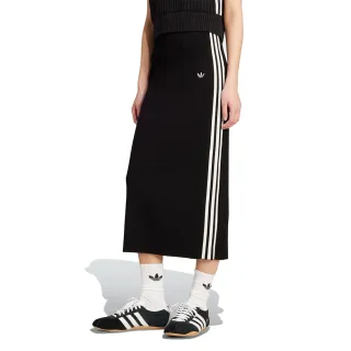 【adidas 愛迪達】運動裙 針織長裙  KNIT 3S SKIRT 女 - JW2661